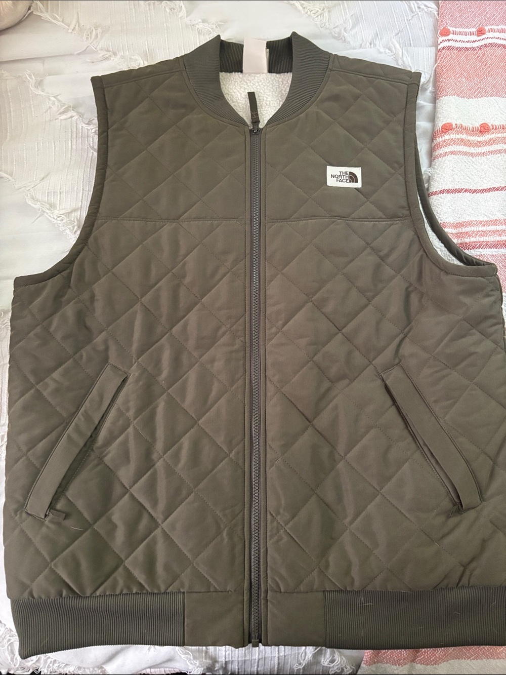 The North Face Quilted Vest in Olive Green - Picture 5 of 5